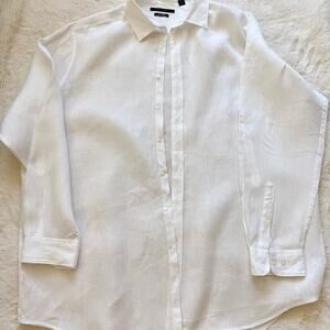 Perry Ellis men linen shirt size 2XL
